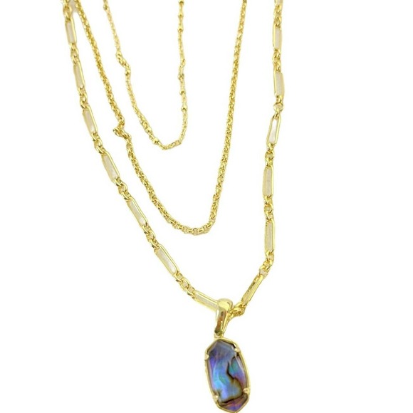 KENDRA SCOTT Elisa Triple Strand Abalone Necklace - Picture 2 of 3